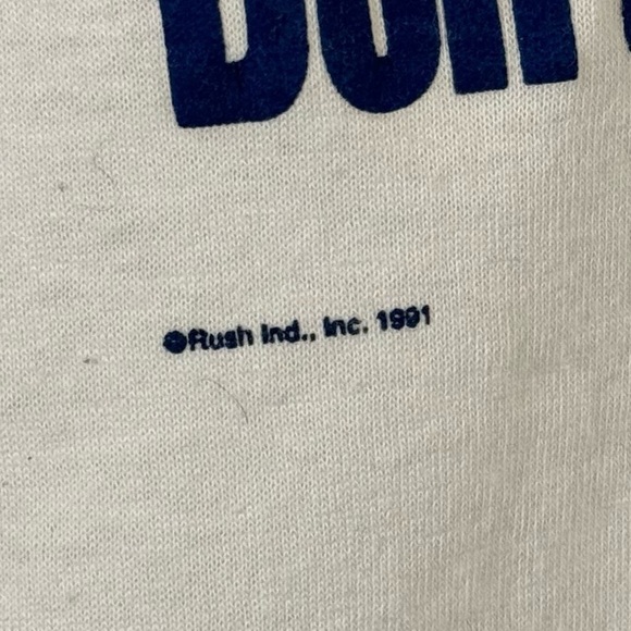 Vintage 90s Rush Tee T Shirt Single Stitch Graphic USA Bald Eagle Mens Large - Picture 3 of 10